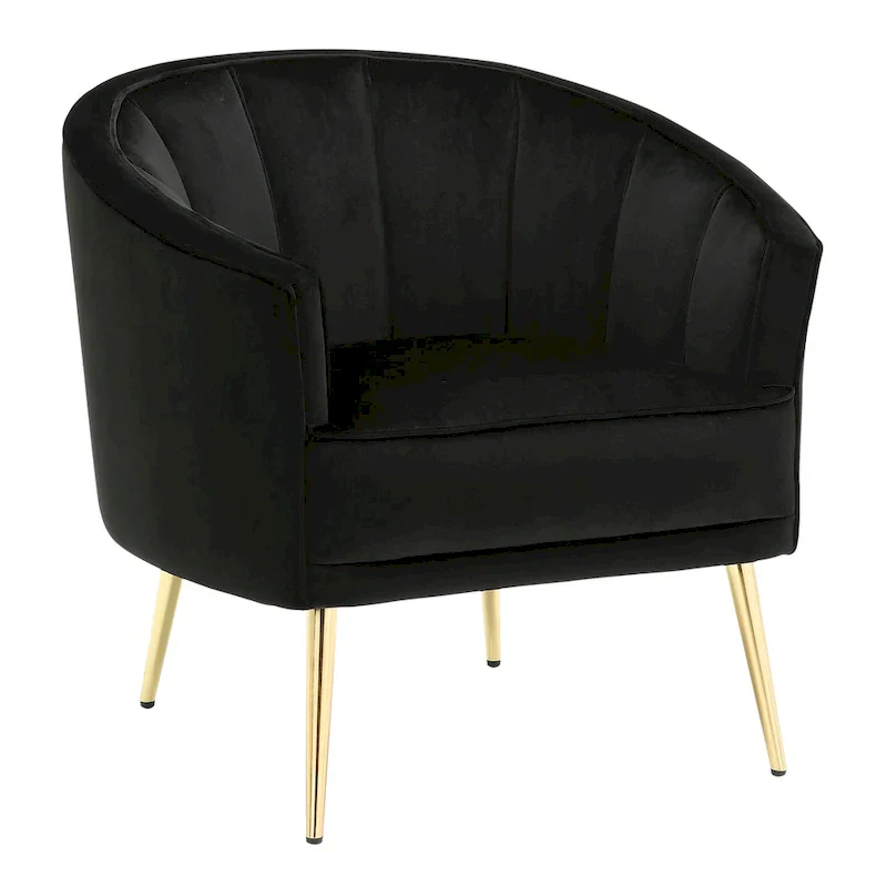 Randolf Velvet Accent Chair in Silver Orchid