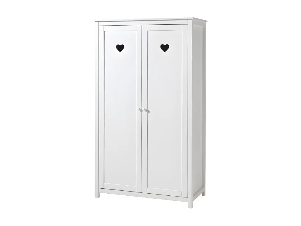 Armario 2 puertas de Alkifurniturees lacada en blanco Corazón BQGP71297