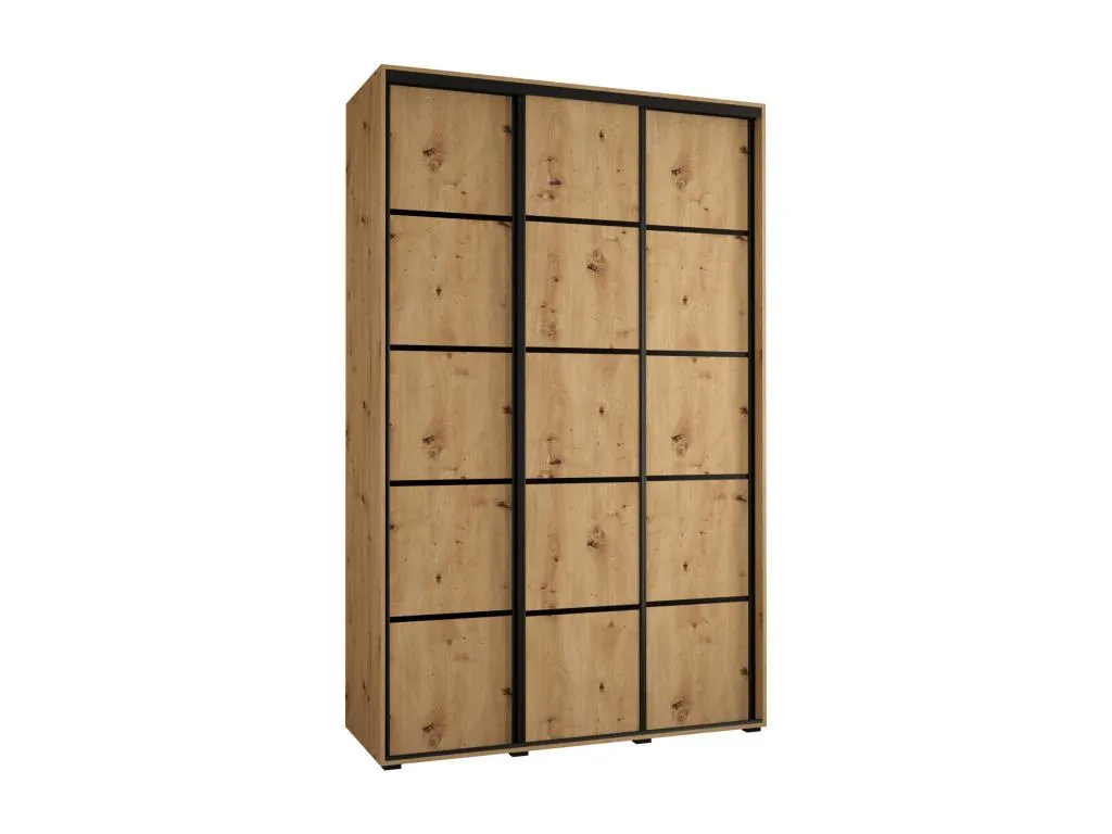 ARMARIO Decounico 4 DE PUERTAS CORREDERAS 235.2/160/60 3 puertas (Artisan/Artisan/Negro)