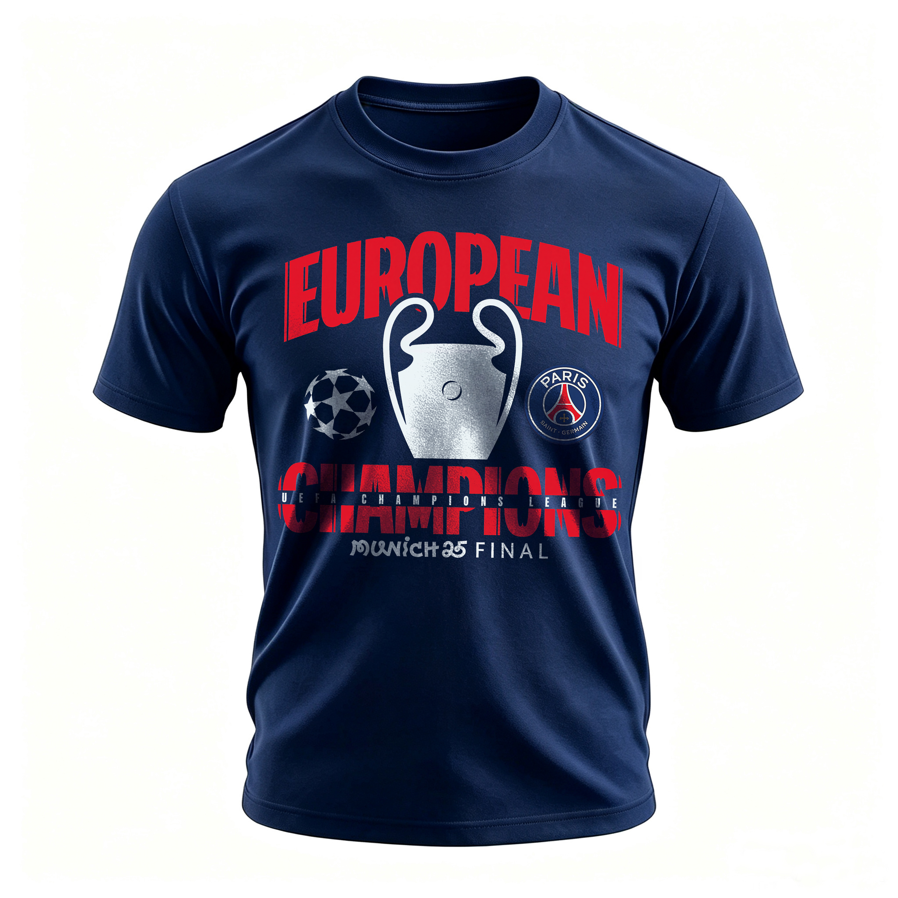 European Champion Printed Oversized Unisex T-shirt