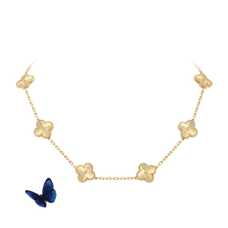 Replicate Vintage Alhambra necklace, 10 motifs(1:1 replica) - Original Replica Club