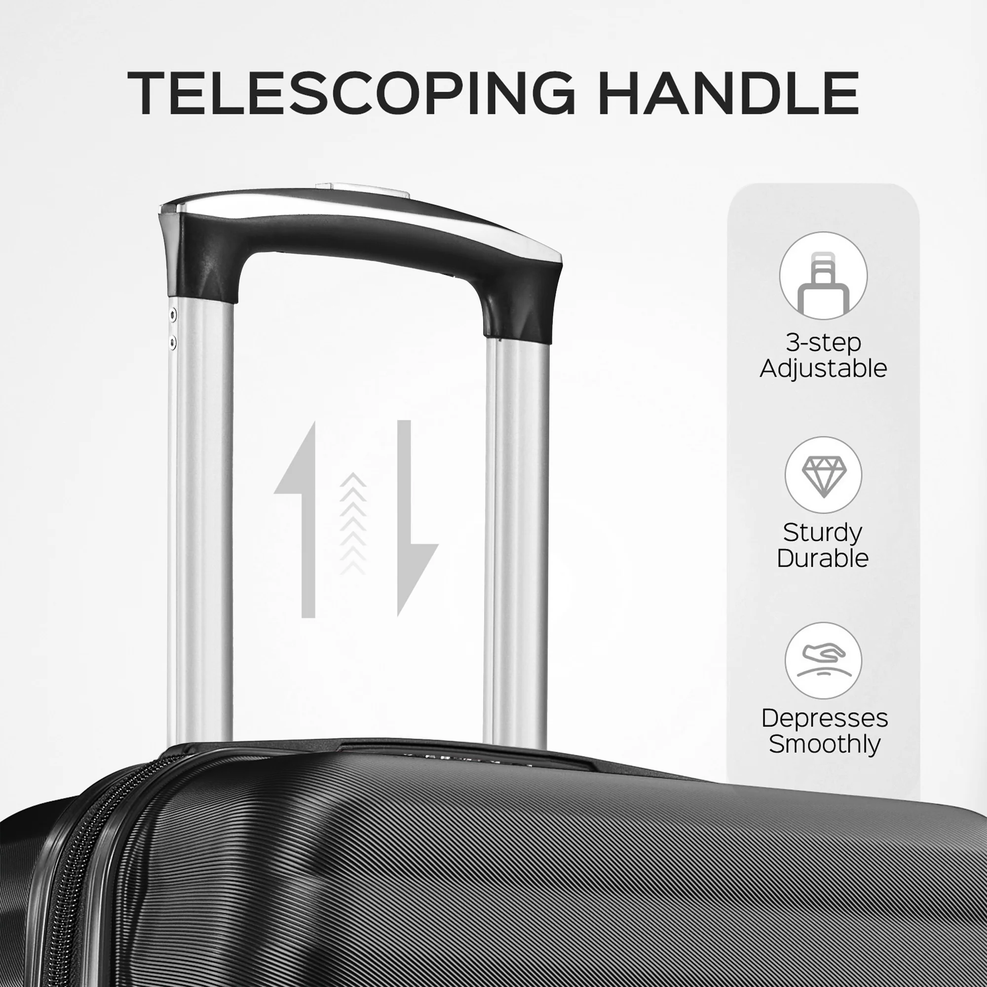 9 Piece Luggage Sets, Hard 20 24 28 inch Luggage with 6 Pieces Organize Bags Travel Suitcases Sets with Wheels, Rose - Image 36