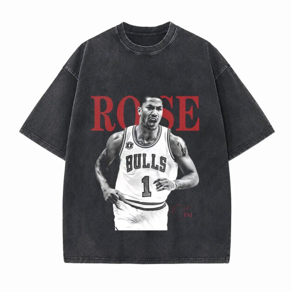 Basketball MVP Printed Unisex Washed T-Shirt