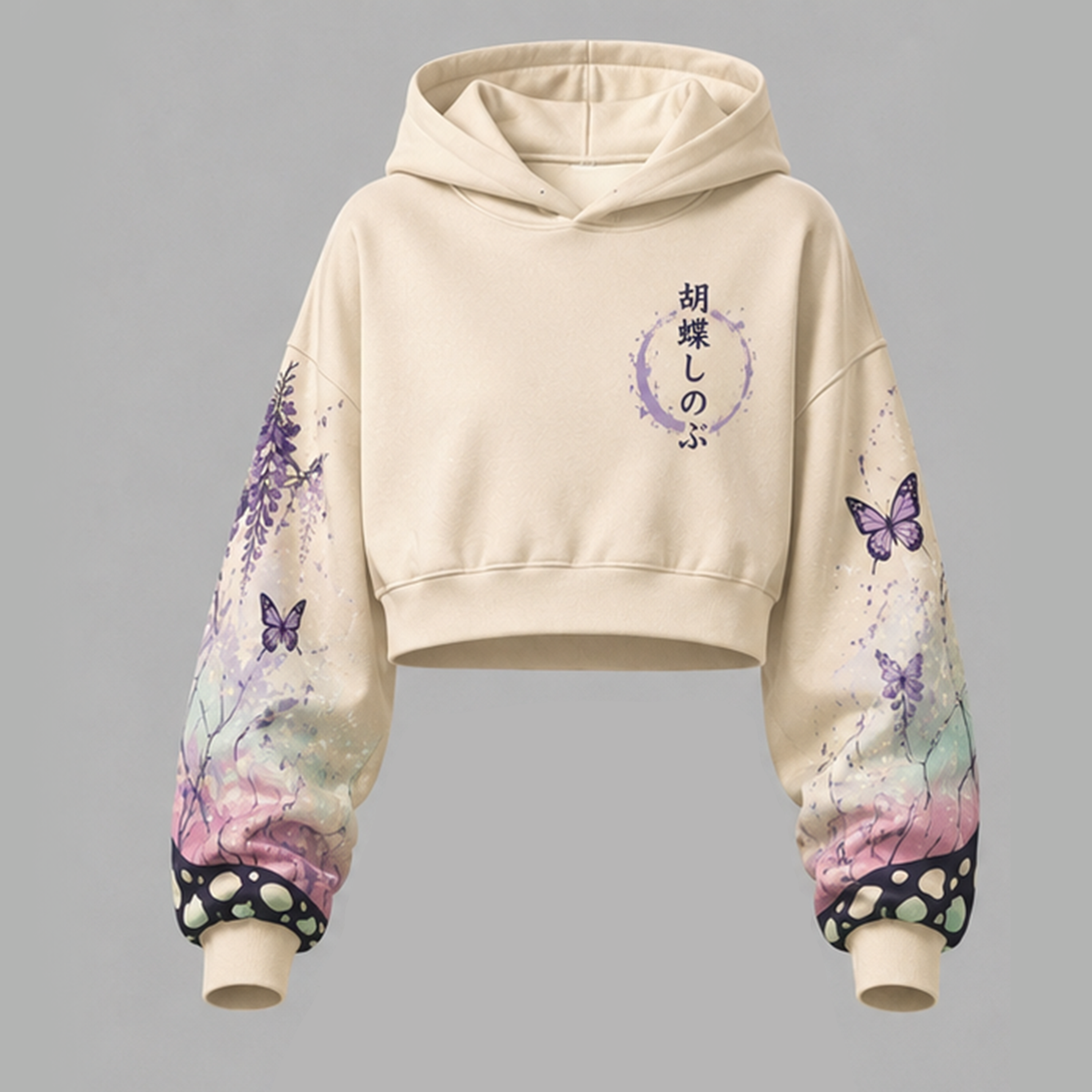 Demon Slayer Cropped Long Sleeve Hoodie & High Waist Jogger Pants Two Piece TeeThreads Sustain the Scene with Custom Apparel