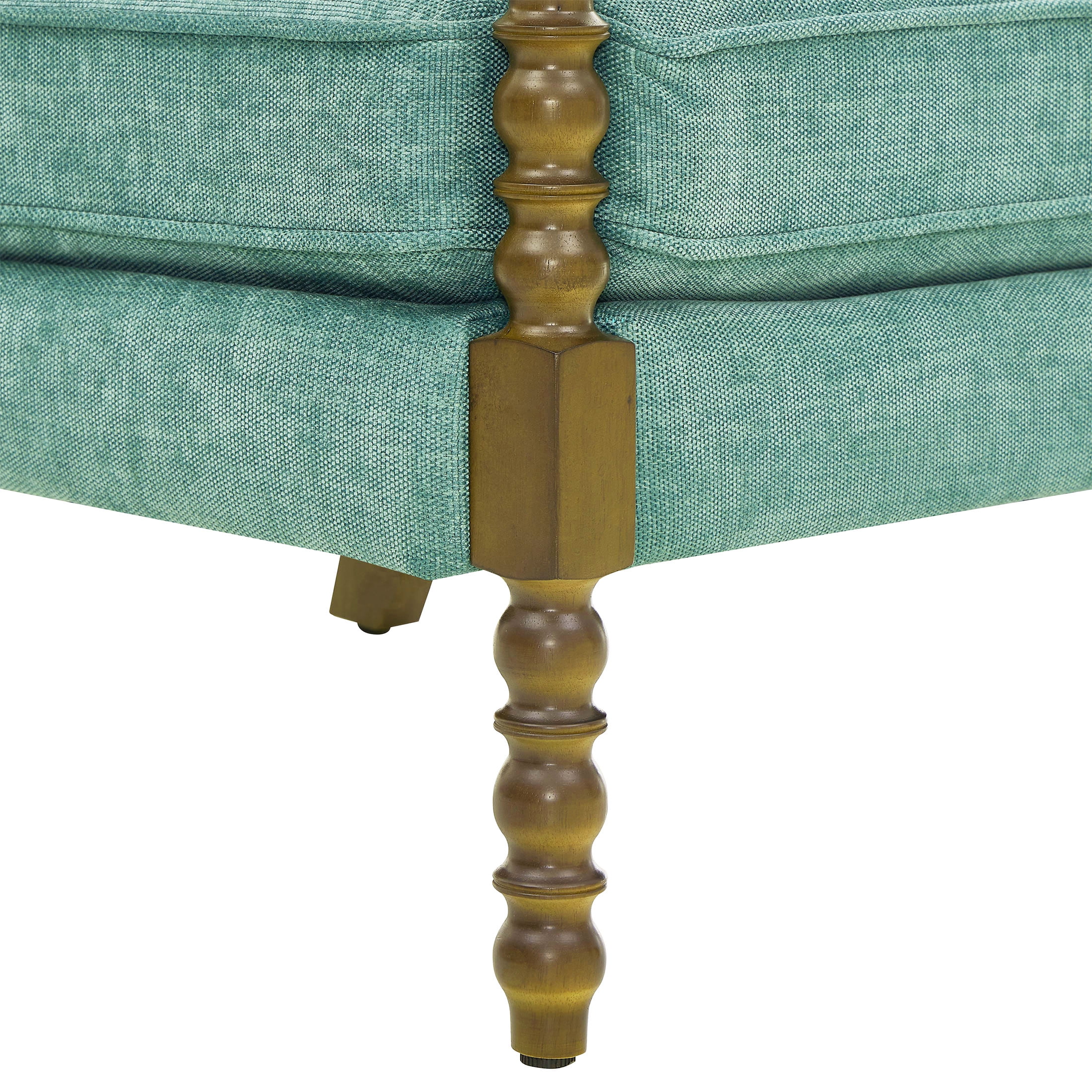 Pioneer Woman Harper Spindle Accent Chair, Jade Fabric Upholstery - Image 8