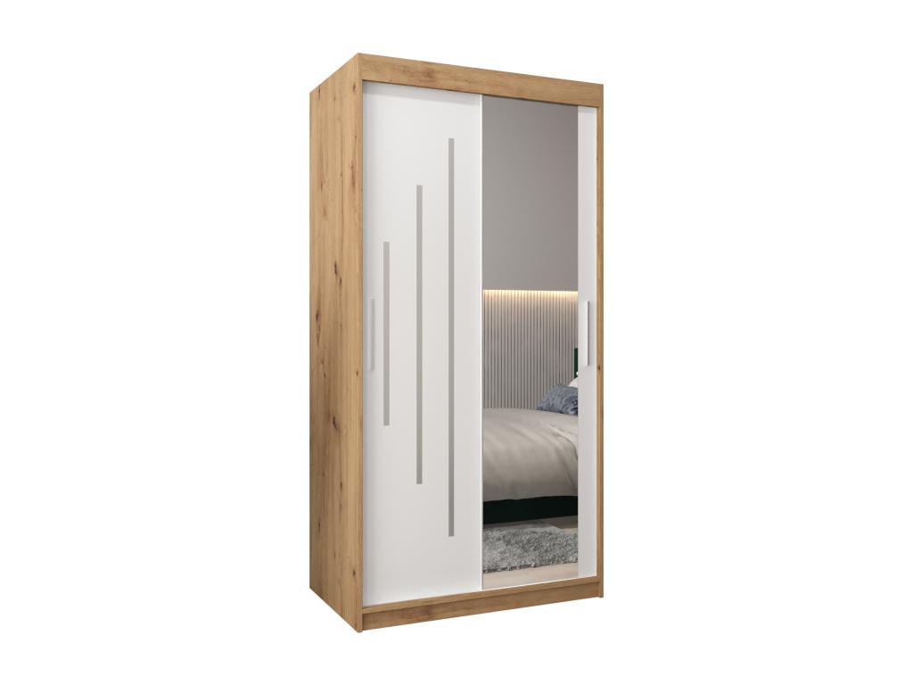 ARMARIO YORK 2 DE PUERTAS CORREDERAS 200/100/62 2 puertas (artisan/blanco)