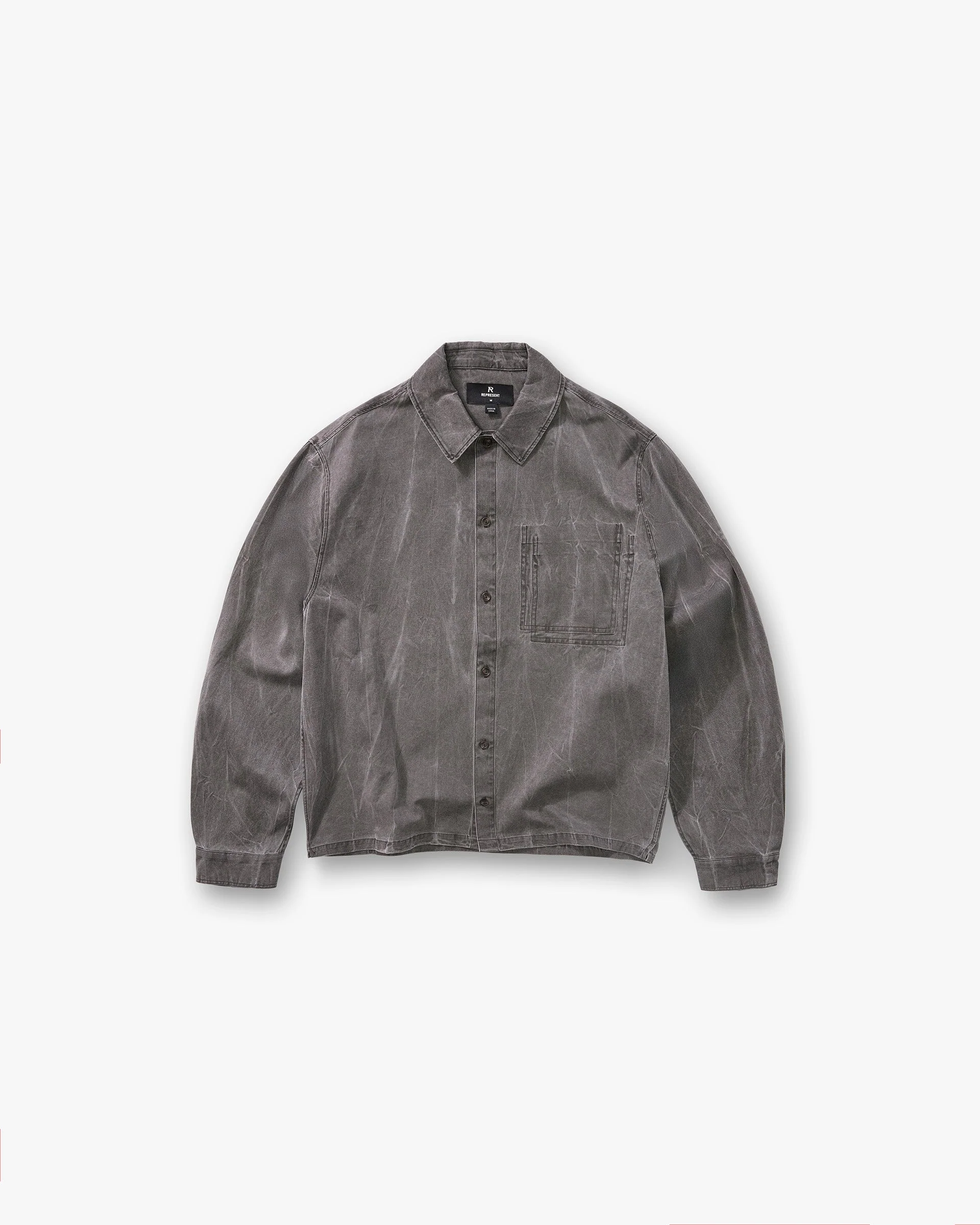 Washed Cotton Shirt - Jet Black