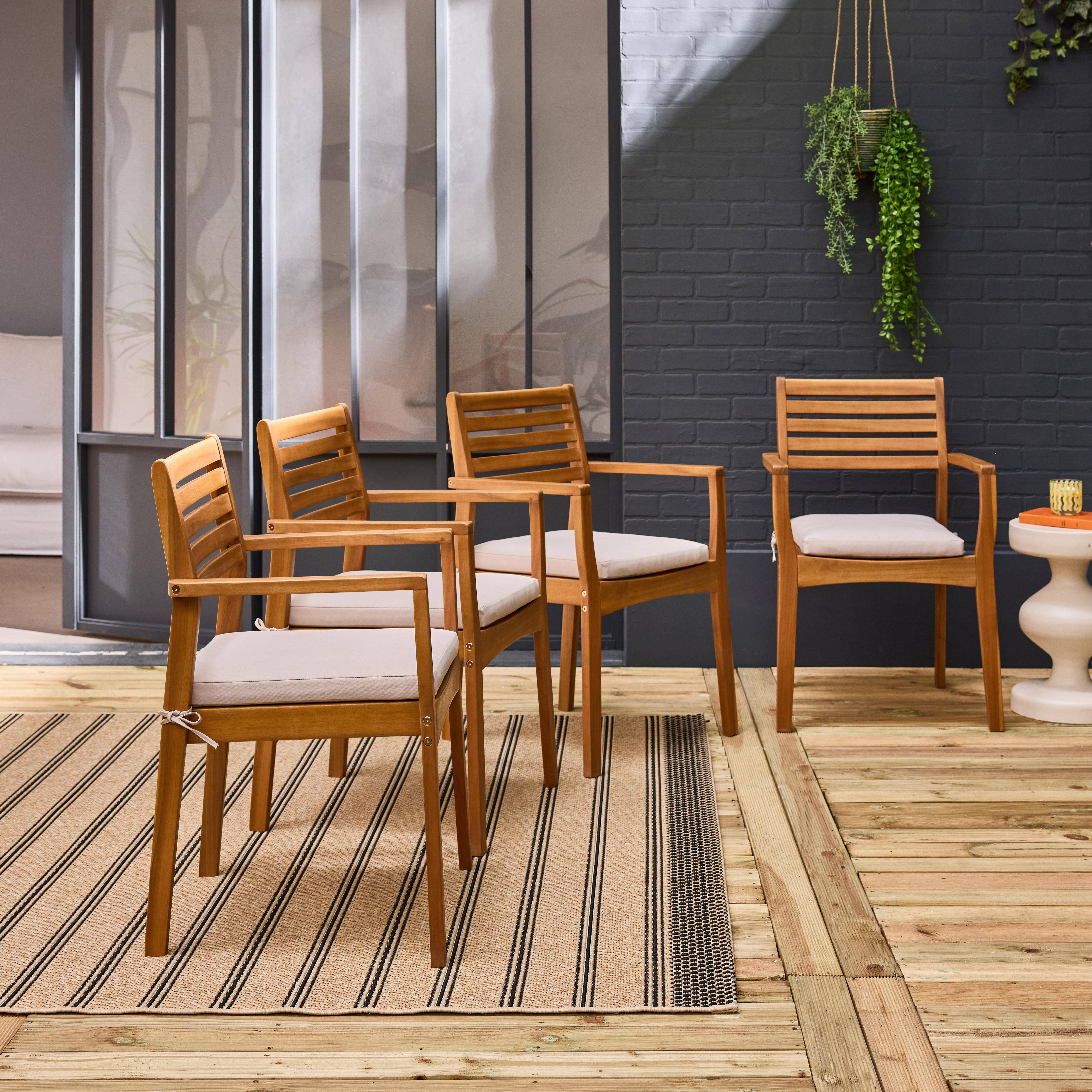 Savona - Sillones de jardín de madera de acacia. set de 4