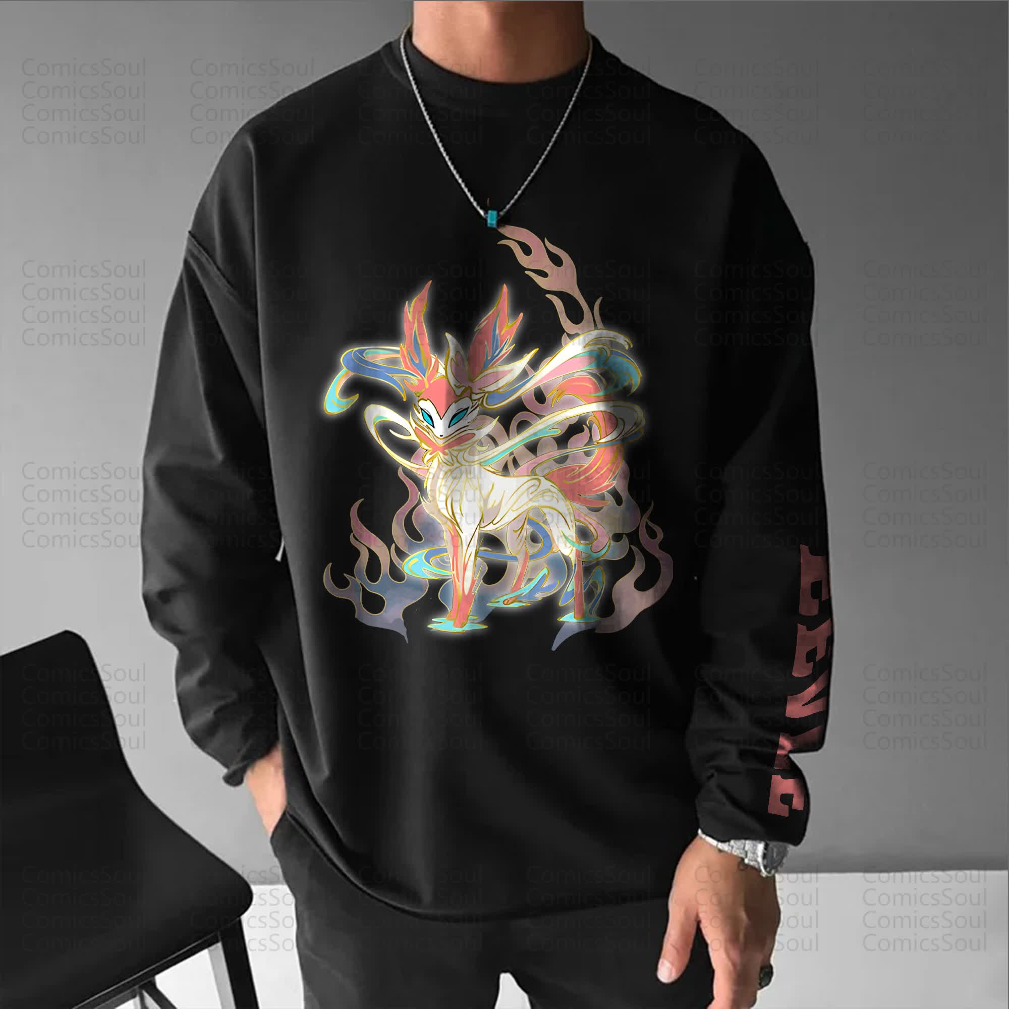 Unisex “Comicssoul” Anime Graphic Streetwear Vintage long-sleeved T-shirt