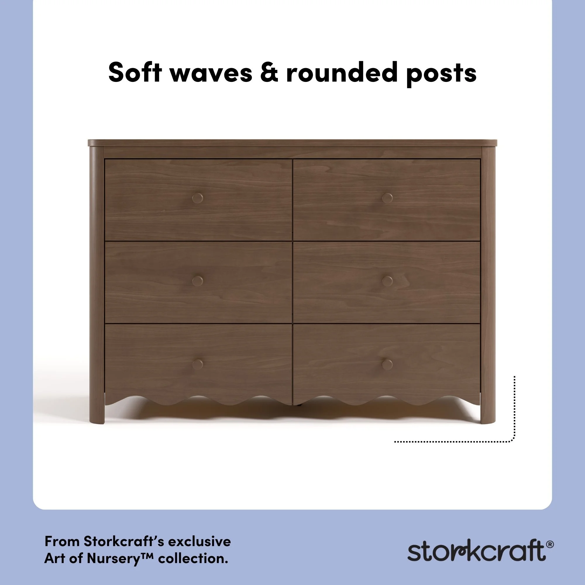 Storkcraft Casablanca 6 Drawer Nursery Dresser, Sage - Image 35