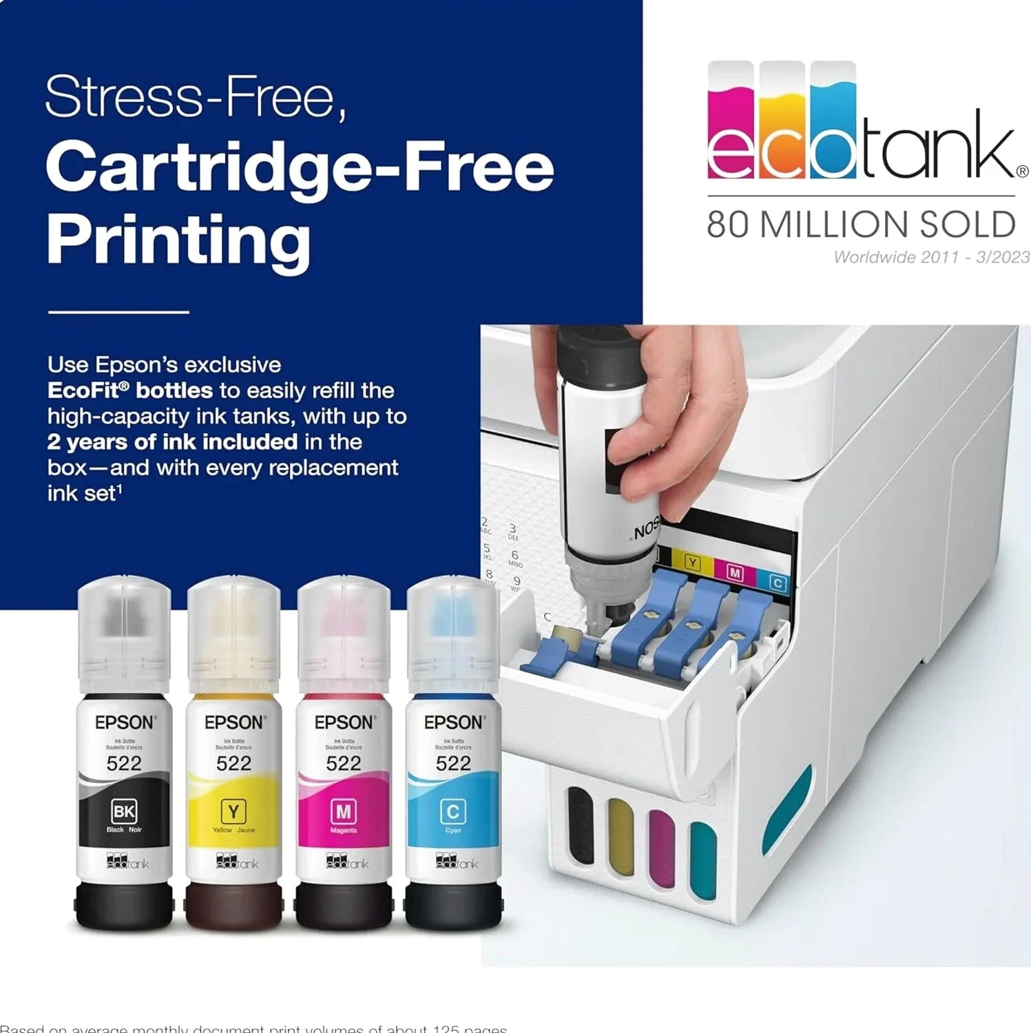 Epson EcoTank ET-4800 Wireless All-in-One Inkjet Printer, White - ET-4800 - Image 3 Epson EcoTank ET-4800 Wireless All-in-One Inkjet Printer, White - ET-4800 - Image 3