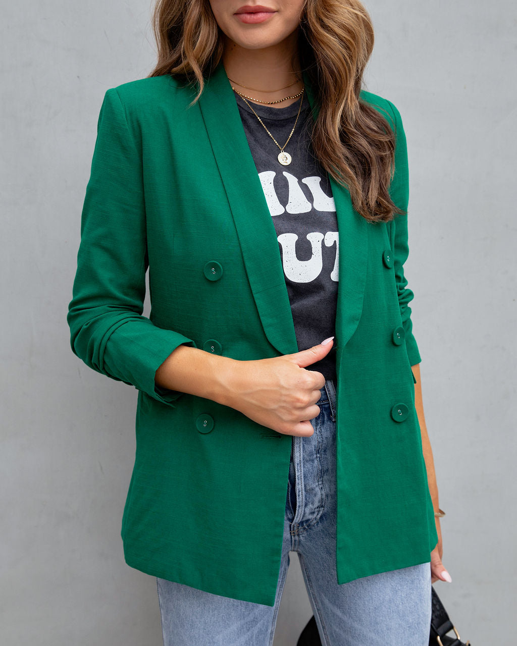 Lilly Pocketed Blazer - Hunter Green - FINAL SALE - Se7enfashion