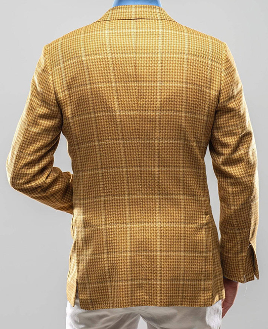 Houndstooth Notch Lapel Single Breasted Utility Pockets Blazer