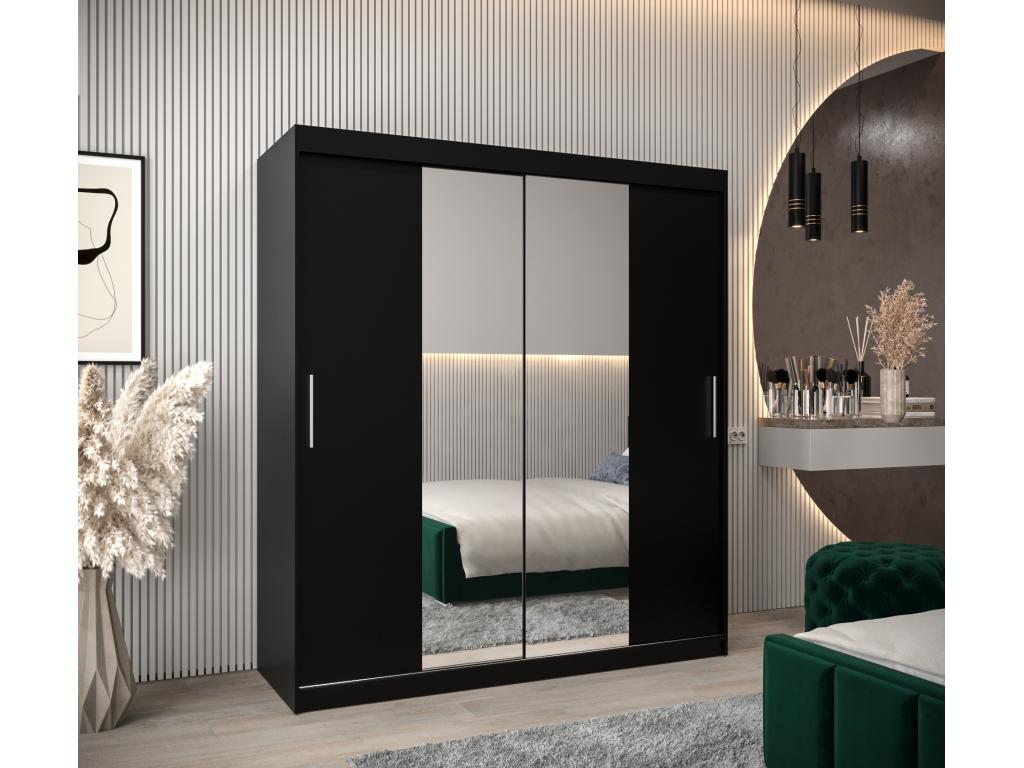 Armario Mueblesclasic 1 de puertas correderas 200/180/62 2 puertas (negro/negro)