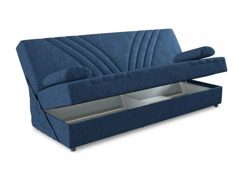 Sofá cama Alkihogares Sofá cama contenedor de 3 plazas con 2 cojines incluidos Sofá de salón en tela acolchada con apertura clic-Alkihogares 181x81h88