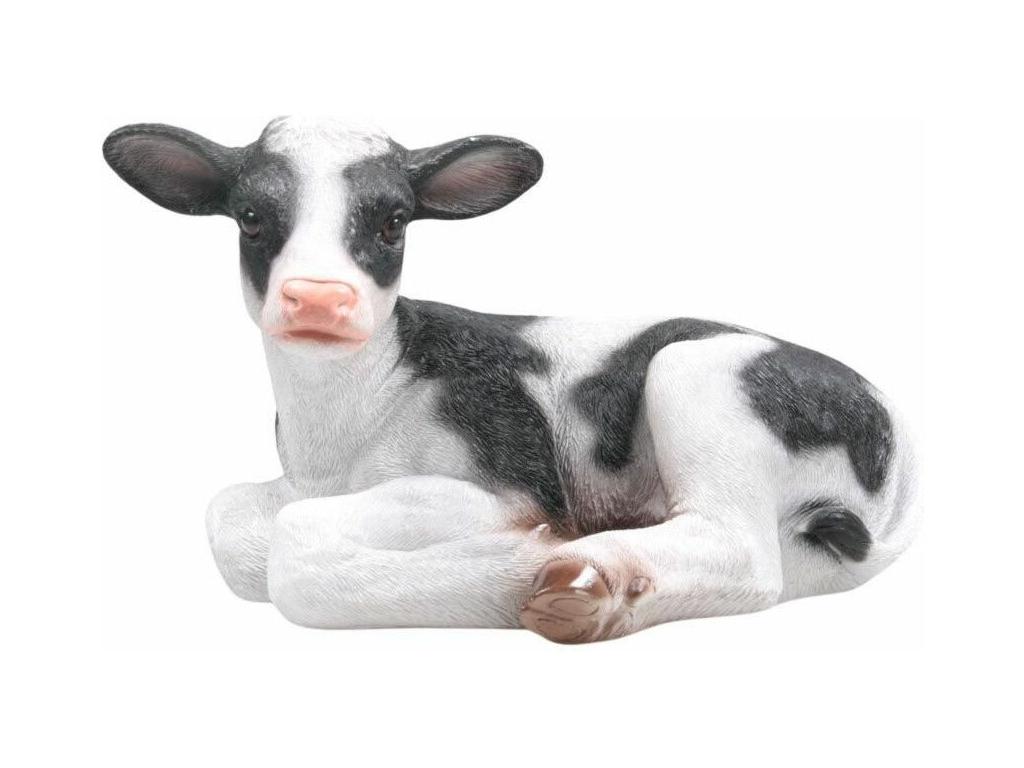 Vaca reclinada en resina 34 x 21 x 21,5 cm