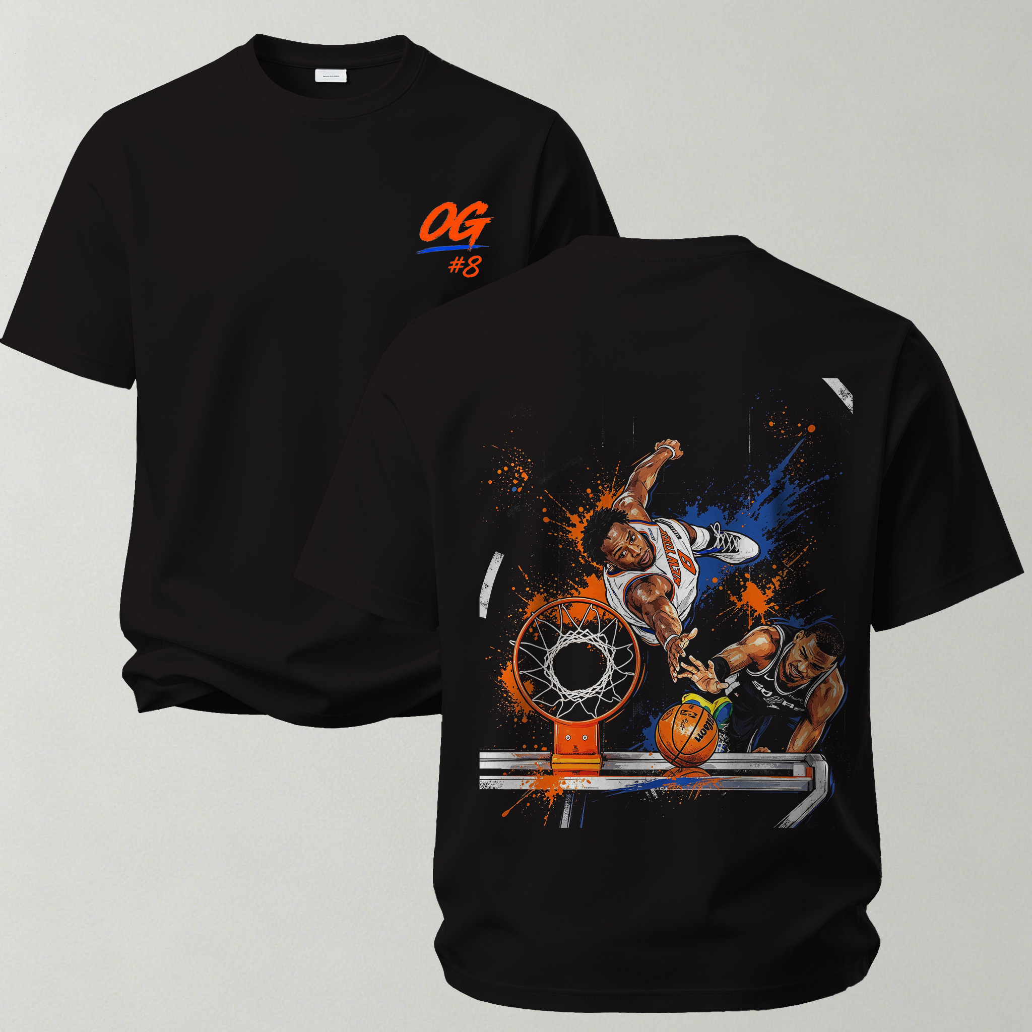 On-Court Match Day Player Duel Printed Unisex Oversized T-shirt