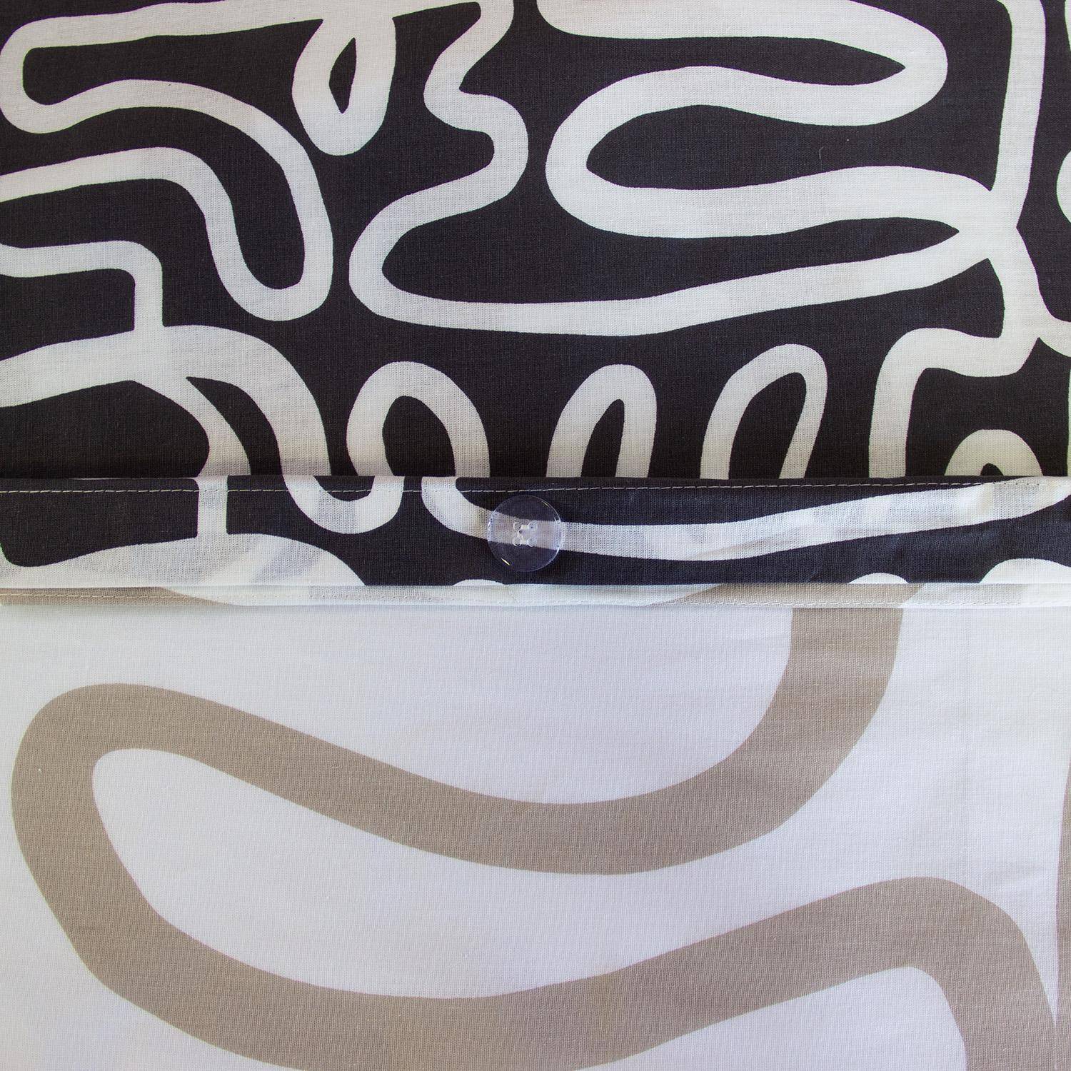 Taya - Ropa de cama de algodón reversible con diseño gráfico, 2 plazas
