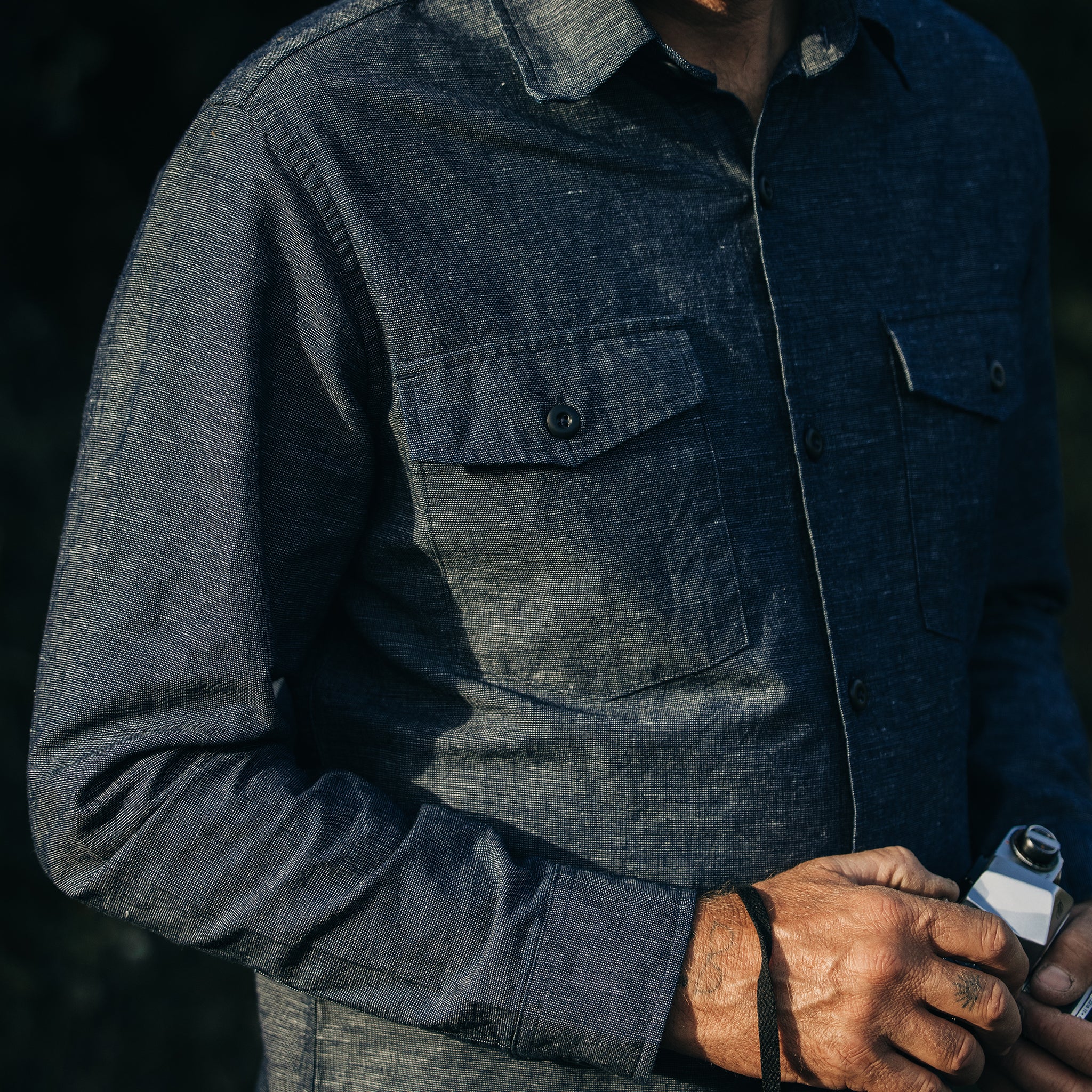 The Point Shirt in Indigo Slub