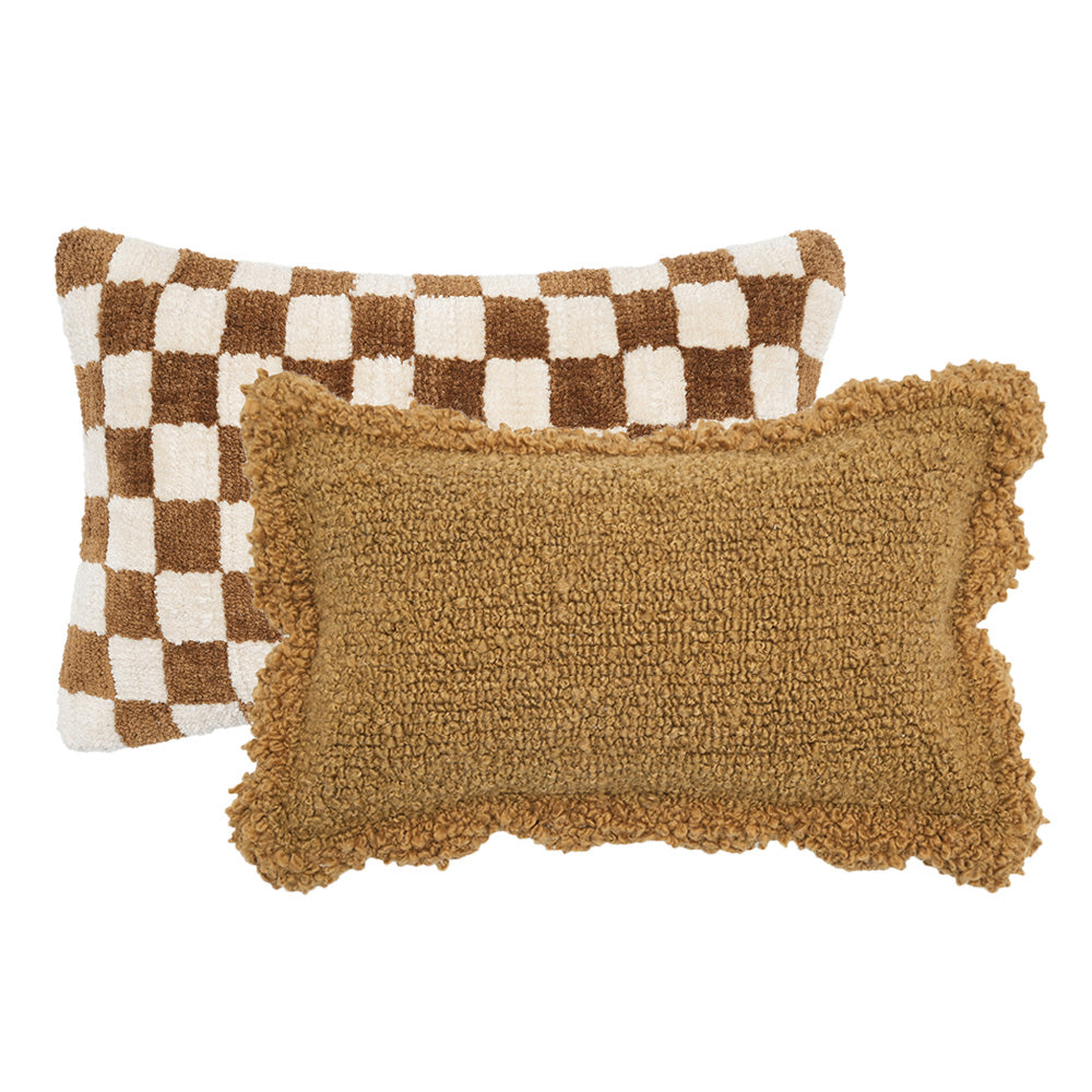 Blokker Teddies Sierkussen - Set van 2 - Donkerbruin