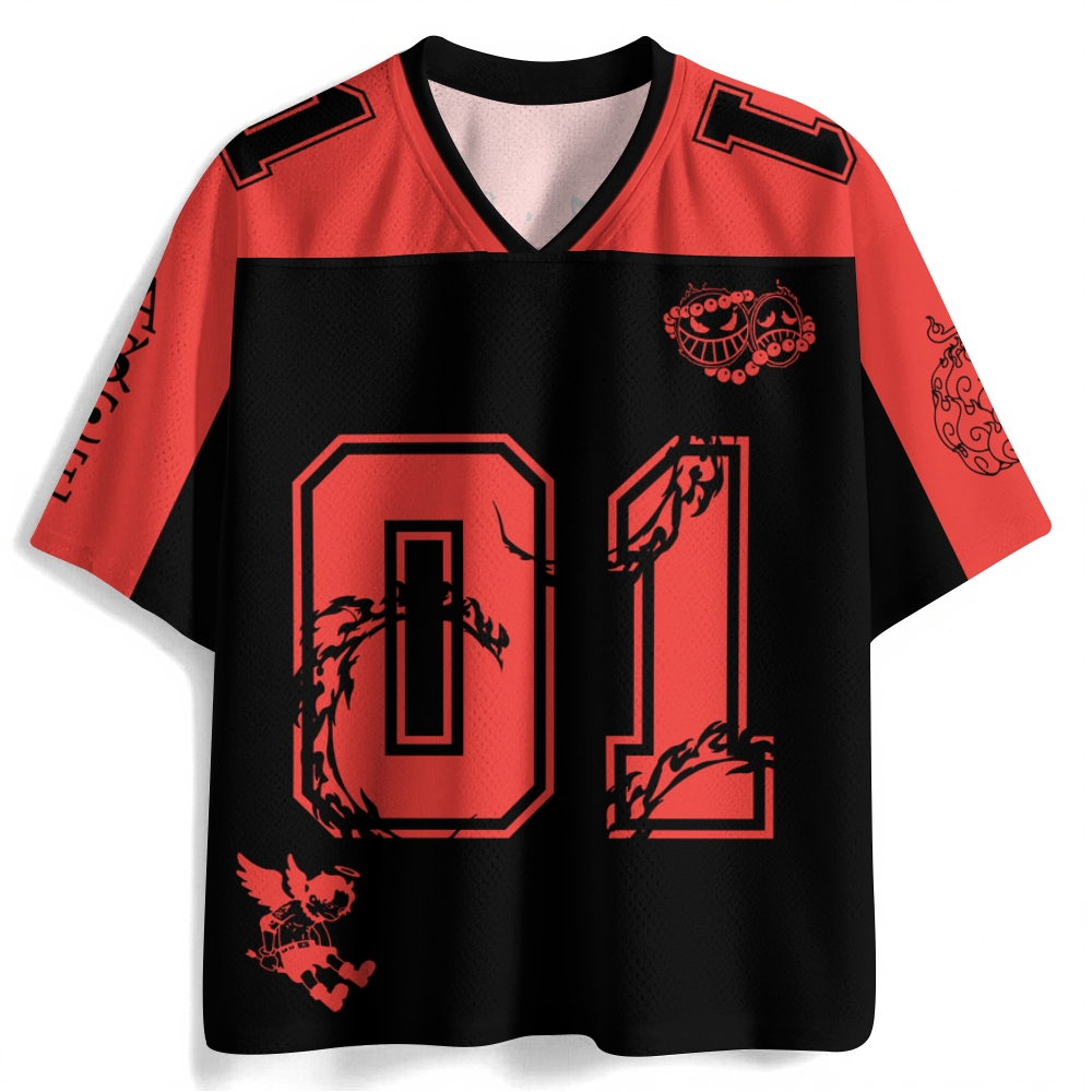 One Piece Crew Neck Football Jersey