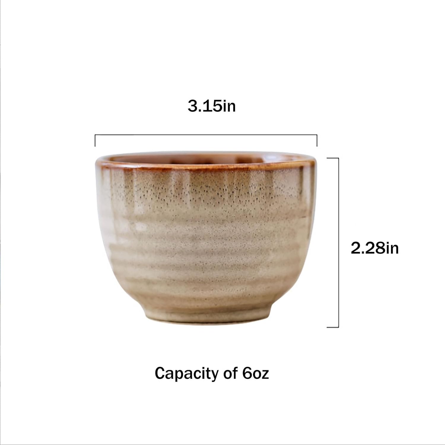 Japanese Style Ceramic Tea Set, Tea Cup, Coffee Cup, Yerba Mate Set, Ceramic Mate Cup Set of 4 (5 colors)