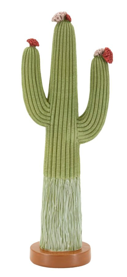 Cactusvormig beeldje van veelkleurige hars 16,5x11x45 cm