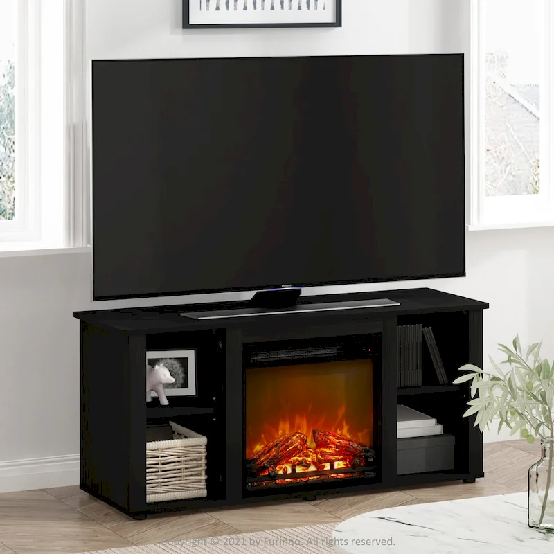 Furinno Jensen Fireplace TV Stand