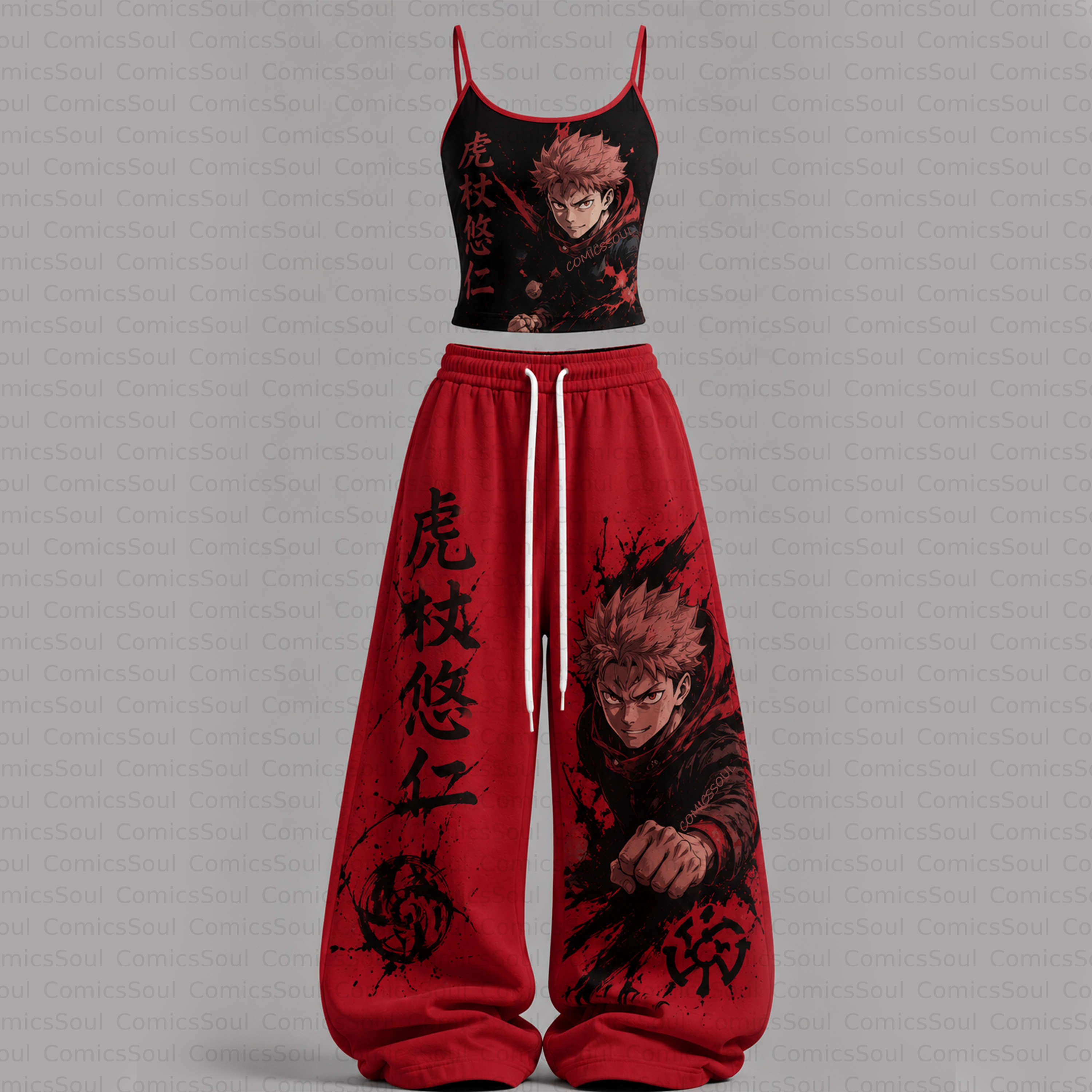 Jujutsu Kaisen Top & Elasticated Trousers Two-Piece Set