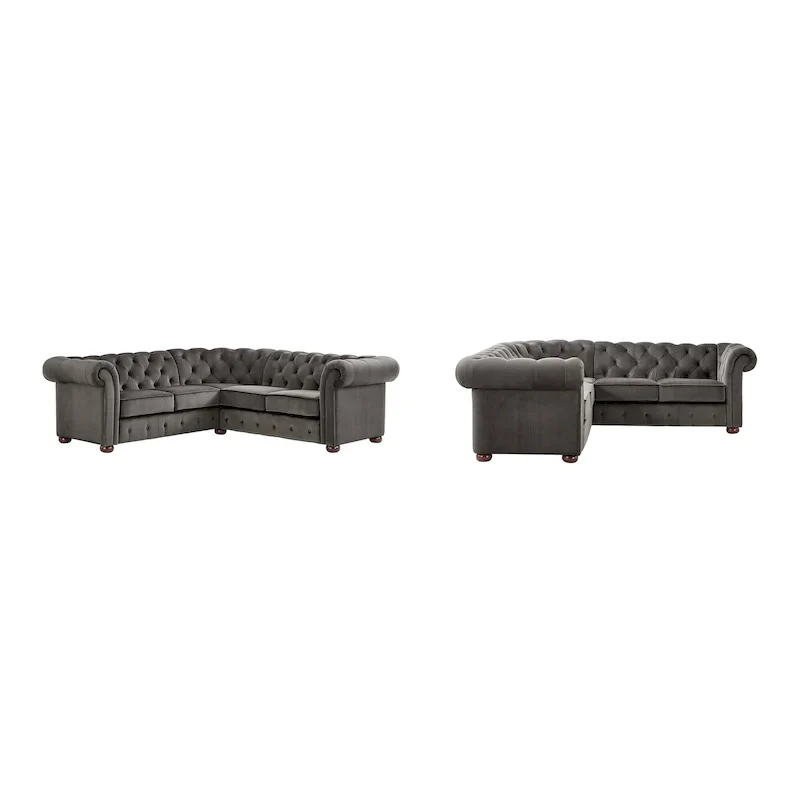 Gdansk 5-Person L-Shaped Chesterfield Sectional Sofa