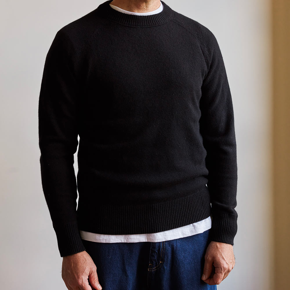 Merci - Pull Sweat Man en cachemire - Noir