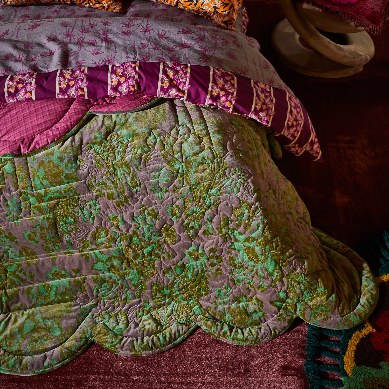 Valeria Scalloped Quilted Bedcover