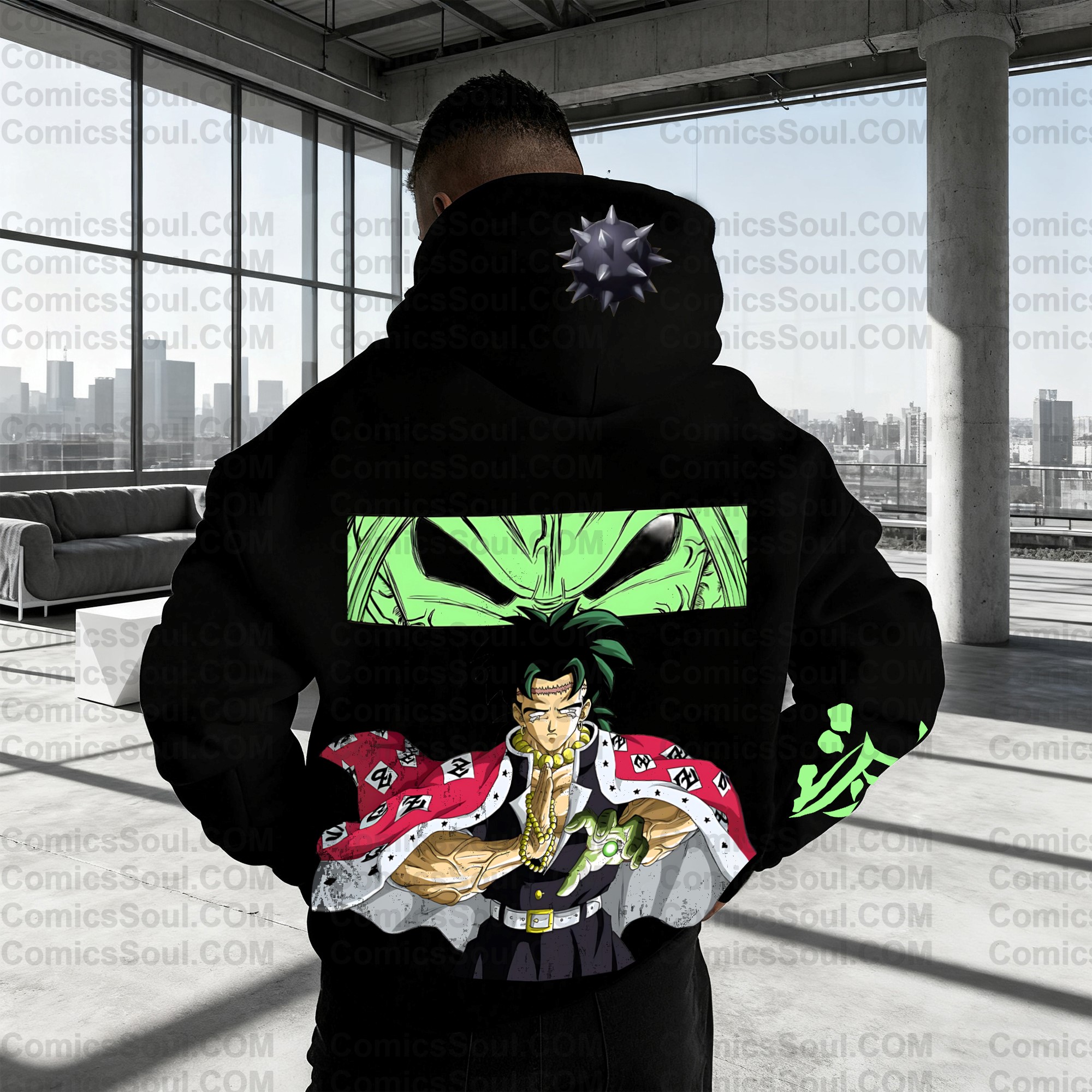 Plus Velvet Unisex Anime Graphic Streetwear Vintage Hoodie