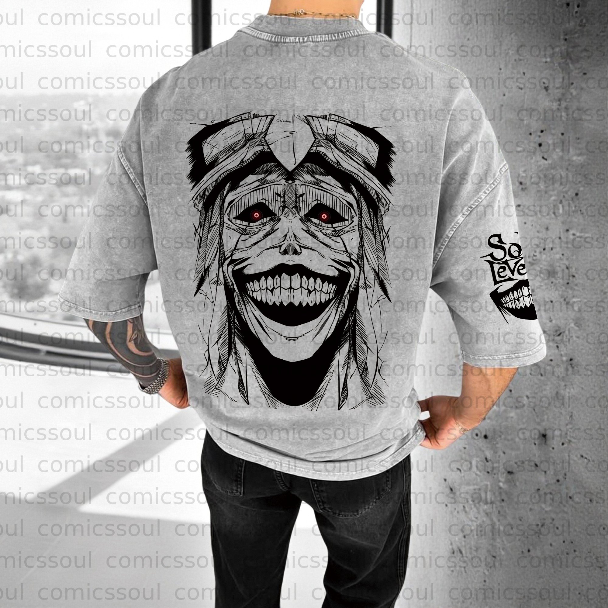 Unisex Anime Inspired Vintage Washed T-Shirt