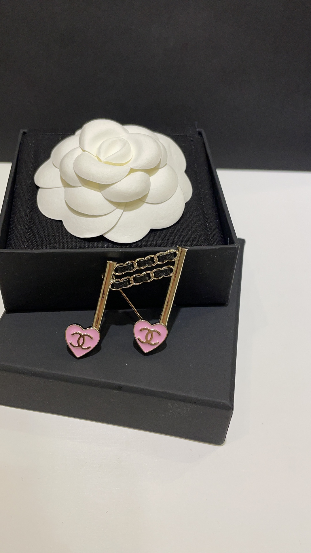 Chanel Pink Heart Note Brooch - Original Replica Club