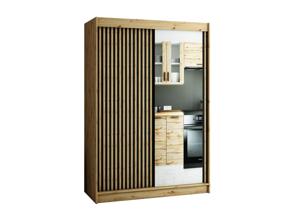 Armario de puertas correderas - artisan y negro