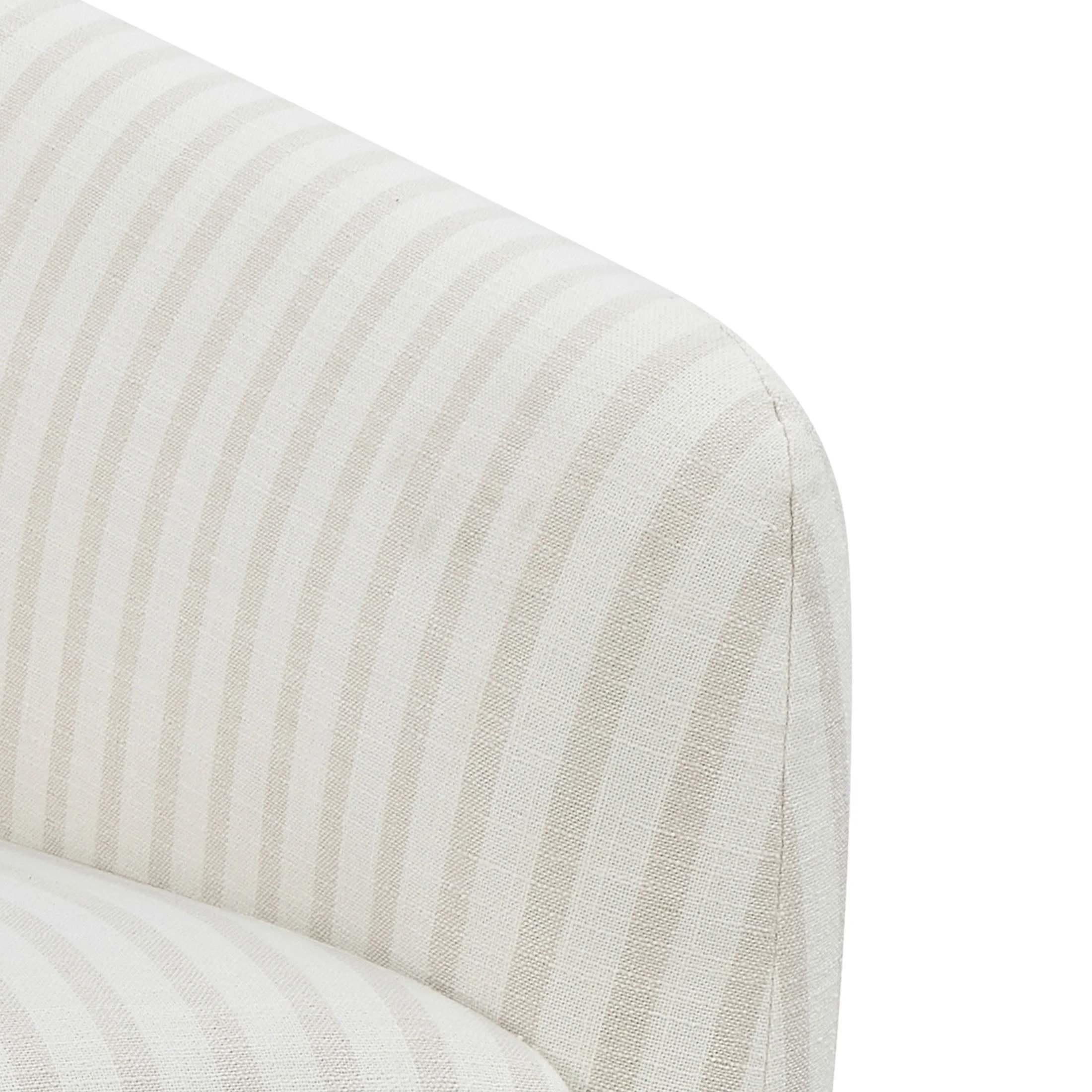 Beautiful Small Space Accent Chair by Drew Barrymore, Beige and White Linen - Image 6
