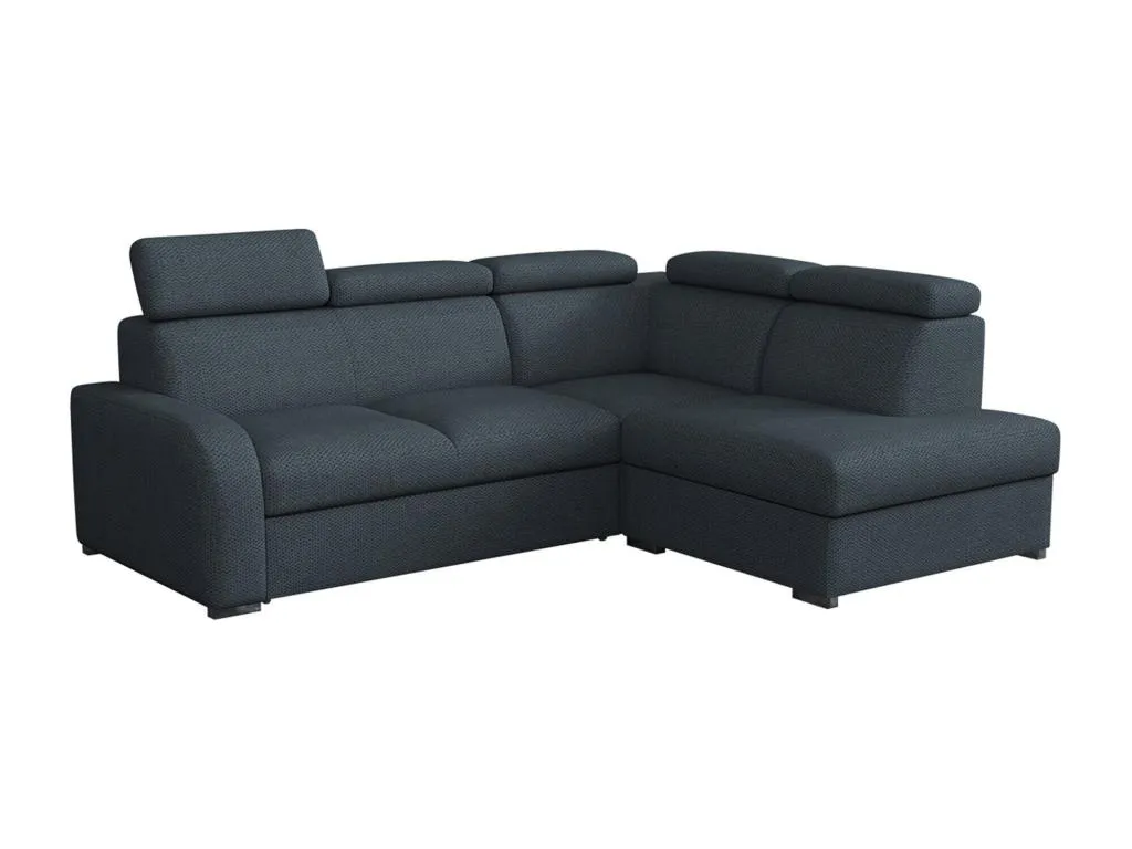 Sofá rinconero Hogarmini 229 Azul Función de descanso Caja de ropa de cama 250x200cm 95381muvo