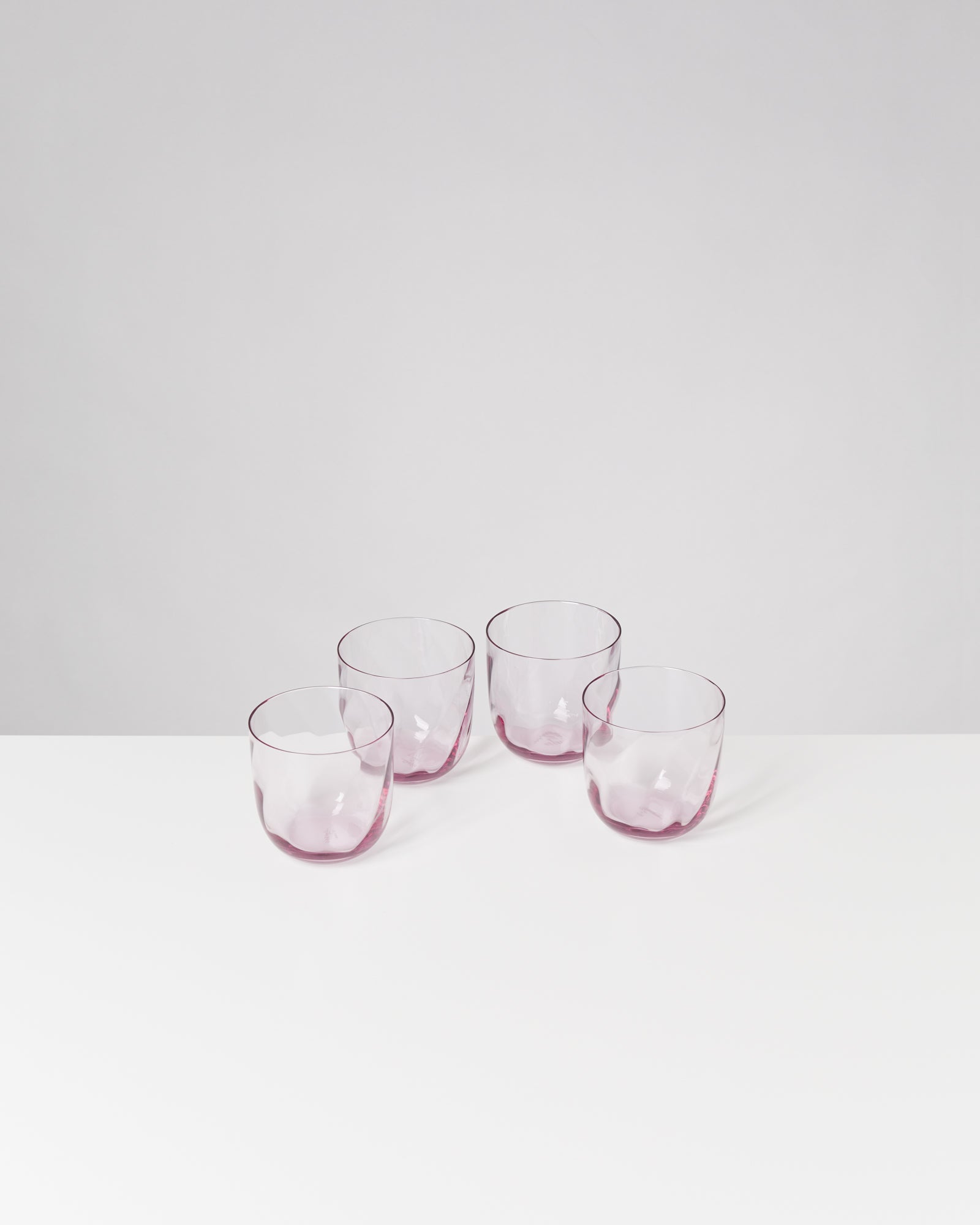 Calma Glas klein swirl lila 4er-Set