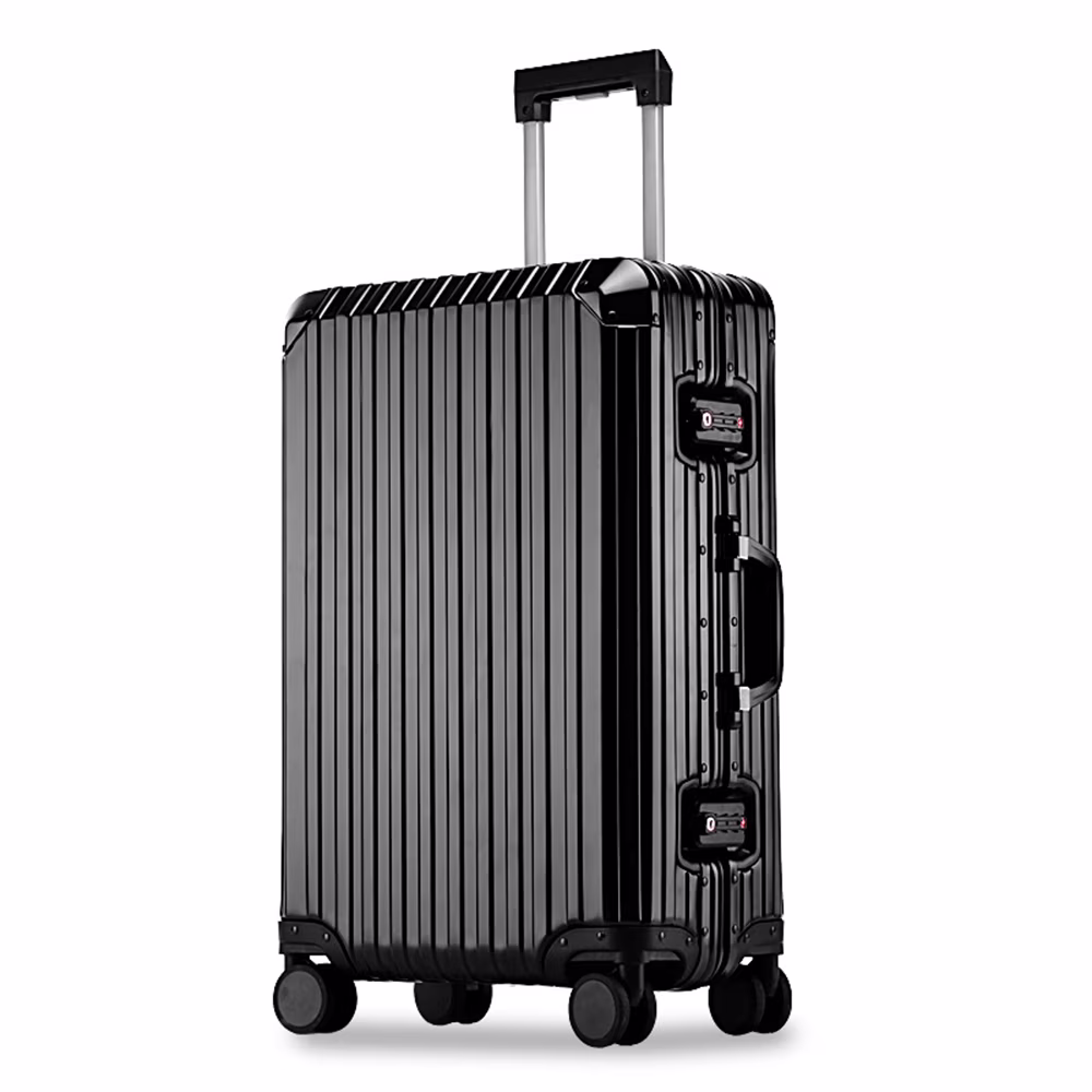 All Aluminum Magnesium Hardshell Carry On Luggage with Lock, Airline Approved Hardside Carry on Suitcase with Spinner Wheels, Checked Metal Rolling Luggage Case for Travel, Business - Image 3