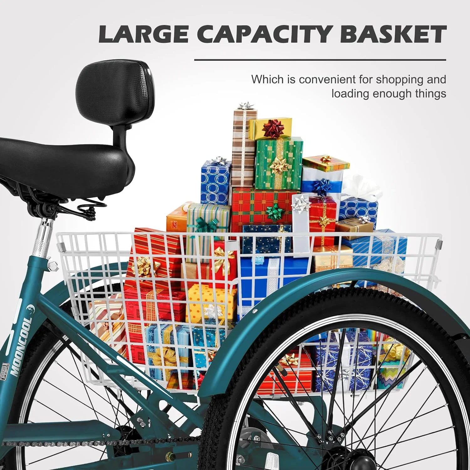 FICISOG 7 Speed Adult Tricycle for Women, 20/24/26 Inch Adult Trike with Basket, 3 Wheel Bikes for Adults Seniors, Cruise Trike for Shopping Picnic - Image 68