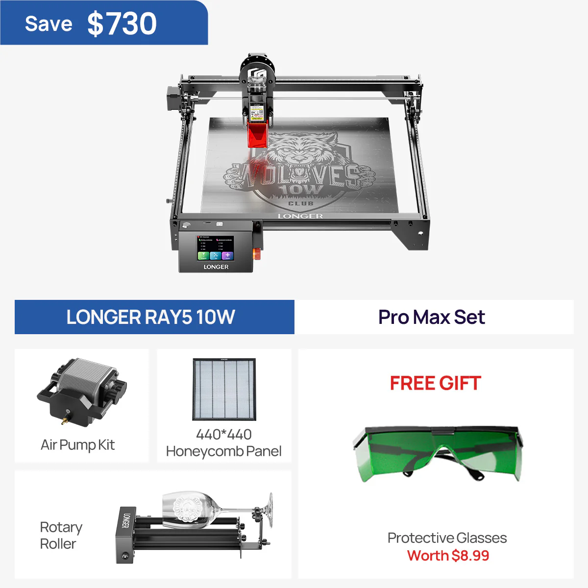 Longer RAY5 10W/20W Laser Engraver