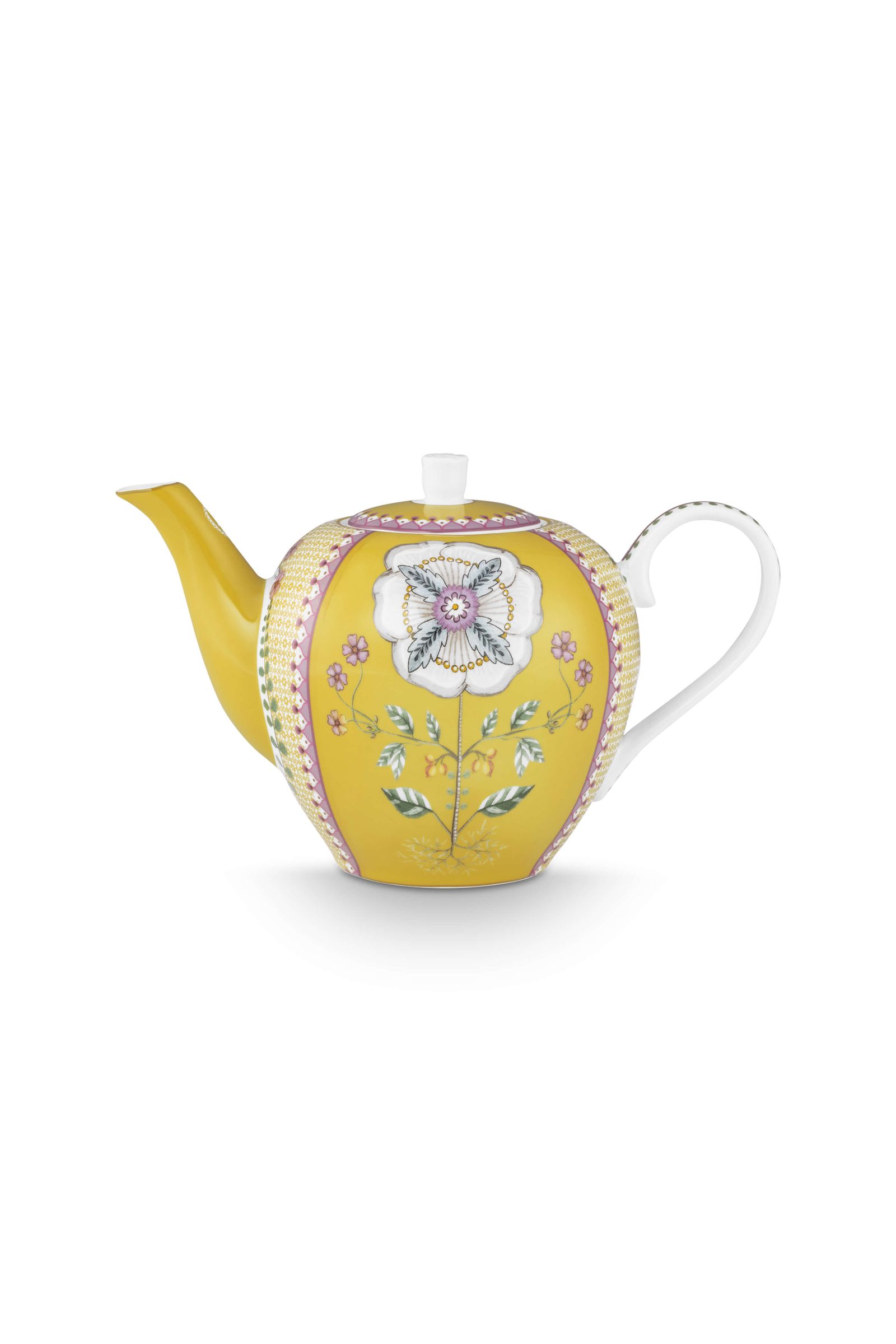 Teapot Large Lily&Lotus Tiles Yellow 1.6ltr