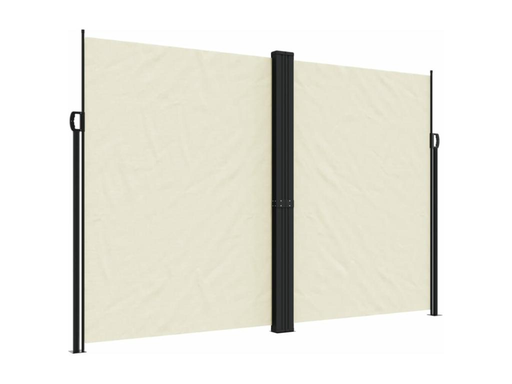 Toldo lateral retráctil color crema 220x600 cm