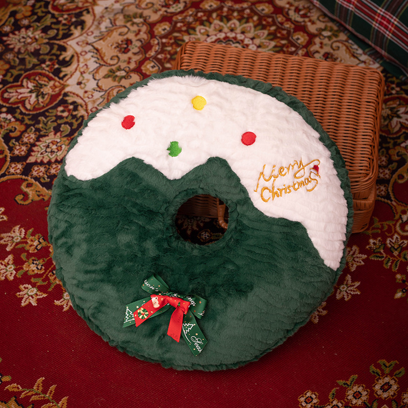Christmas Shaped Plush Stuffed Pillow Snowman Tree Candy Cane Decorative Throw Cushion Kids Holiday Xmas Gift