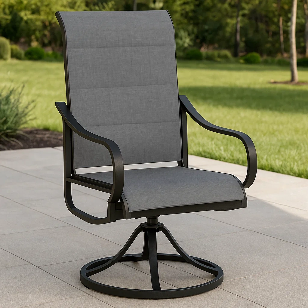 Silla de terraza,negro,estructura metálica,adecuada para jardín,53x55x105 cm