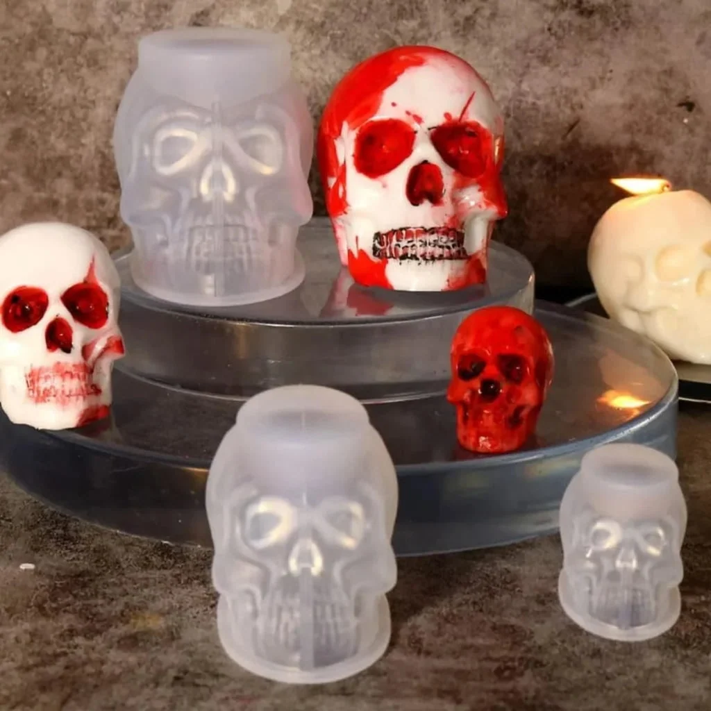 Halloween Decoration Skull Silicone Mold Fun Crafting Tool - Image 4 Halloween Decoration Skull Silicone Mold Fun Crafting Tool - Image 4