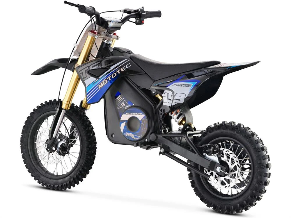 MotoTec 36v Pro Electric 1000W Dirt Bike, Lithium Blue - Image 4