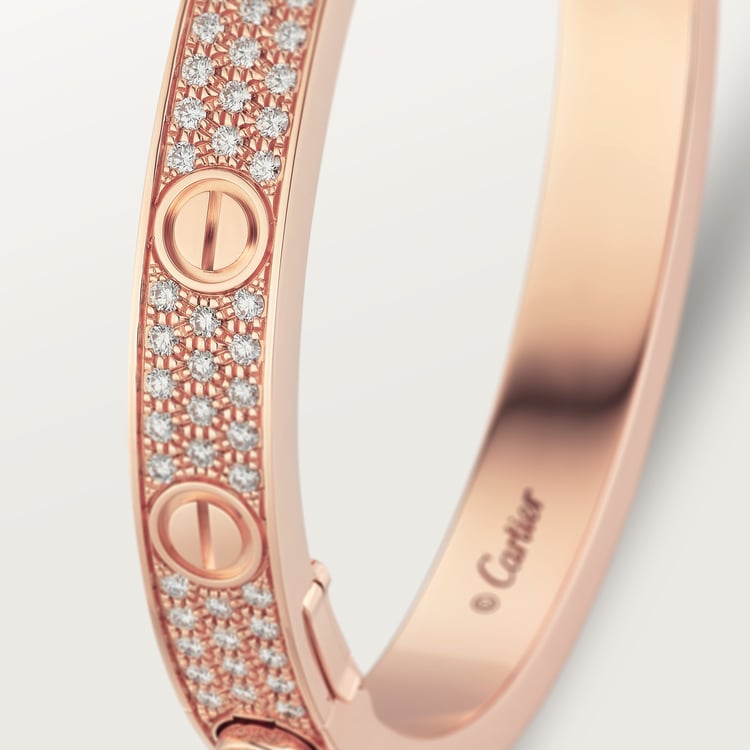 Replicate LOVE bracelet, classic model, paved(1:1 replica) - Original Replica Club