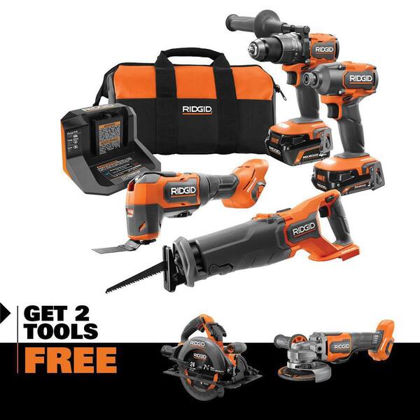 18V Brushless Cordless 4-Tool Combo Kit w/ 18V Brushless 7-1/4 in. Circular Saw. 18V Brushless 4-1/2 in. Angle Grinder